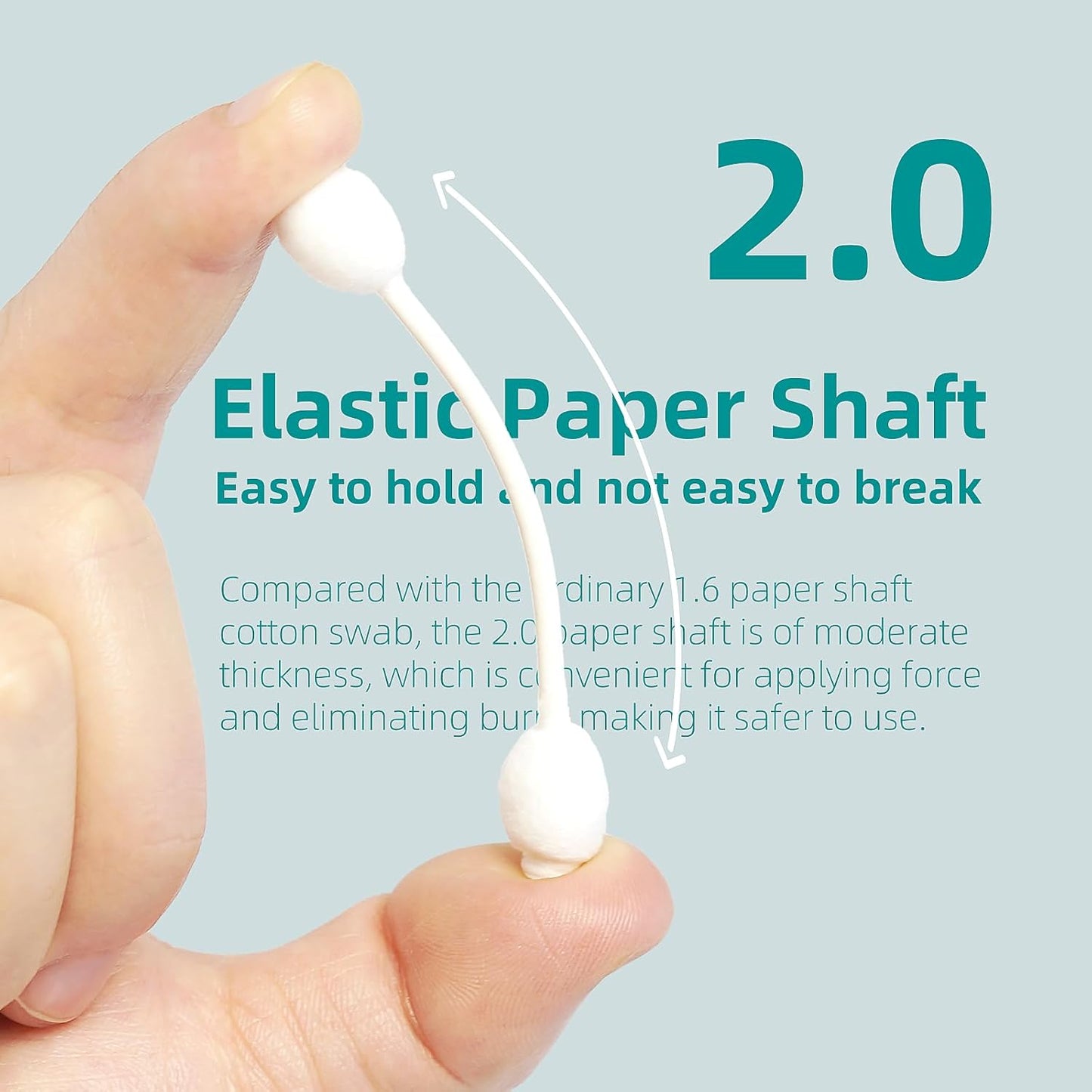 2-Pack Dog Ear Cleaning Cotton Swabs, More Reliable, Safer to Care for Pet Ears, Prevent Accidental Injuries, Suitable for Medium and Large Dogs, Dog Ear Cleaning Kit, L Size, 110 PCS