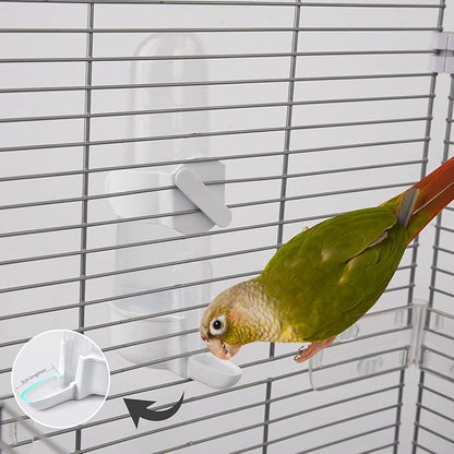Bird Feeder Automatic Bird Water Dispenser for Cage No Mess Parrot Feeder Automatic, PP Material, 200ml/6.8fl oz (1PC)
