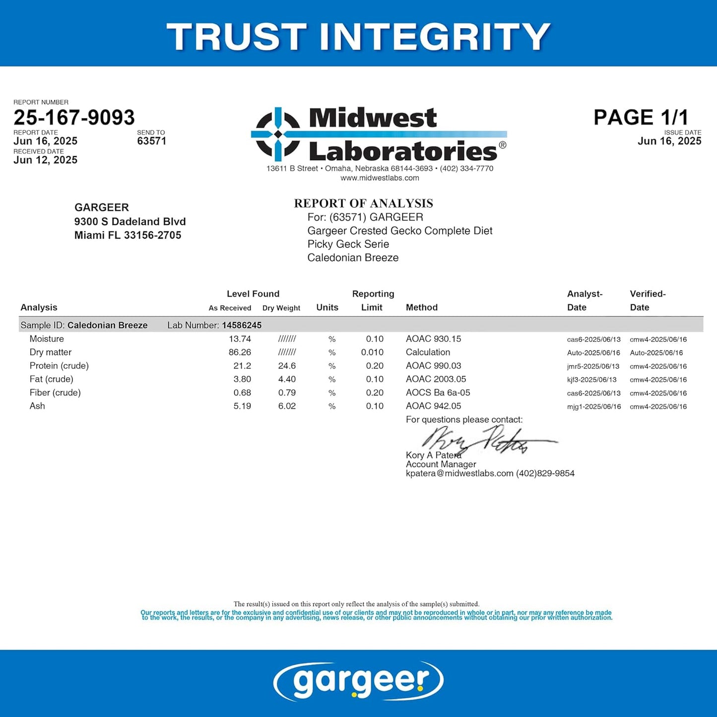 'Picky Geck' Caledonian Breeze - Premium Crested Gecko Food | Tropical Fruit Formula for Digestion & Eye Support | No Fillers - Only Premium Ingredients | 2oz | Made in USA. Enjoy !