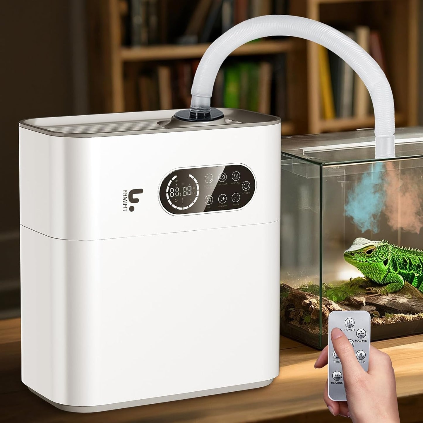 Reptile Fogger with Heating Terrariums Humidifier Fog Machine Mister 6.5L Large Size Ideal for Paludarium/Vivarium/Reptiles/Amphibians/Herps