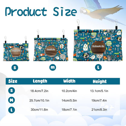 Rypet Winter Warm Bird Nest House - Hanging Hammock Velvet Shed Hut Cage Plush Fluffy Birds Hideaway Sleeping Bed Fuzzy for Parrot Parakeet Cockatiels Budgies Lovebird Medium（Blue）