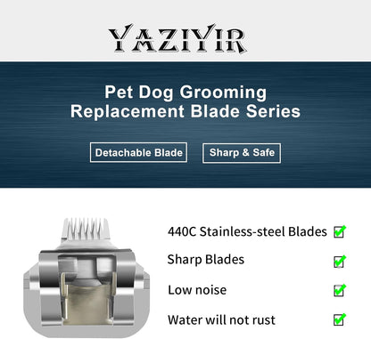 5/8 Wide Toe Pet Dog Grooming Detachable Blades,Compatible with Andis,Oster A5,Wahl KM10 Clippers,Cut Length 1/32-inch