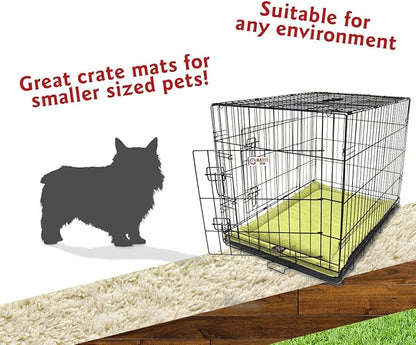 Majestic Pet Orthopedic Memory Foam Dog Crate Mat - Plush Pet Bed Pad for Crates & Kennels | USA Crafted | 24"x18" Villa Apple