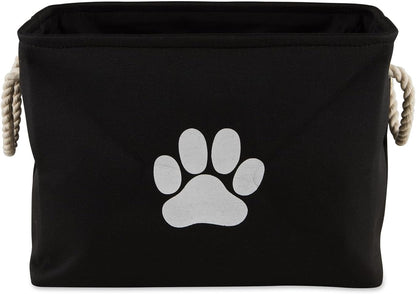 Bone Dry Pet Storage Collection Collapsible Bin, Black, Medium Rectangle