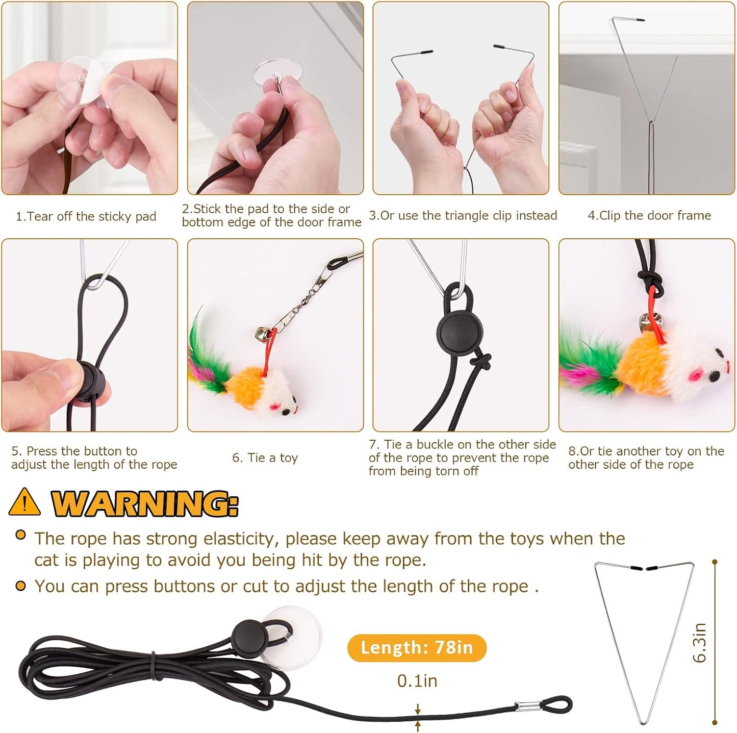 Cat Toys Wand, Interactive Cat Toy with Super Suction Cup Sticky Detachable 12 PCS Feather Replacements 2 Wands Cat Spring Feather Toys for Indoor Cats Kitten Toys (9 Toys Double Headed)