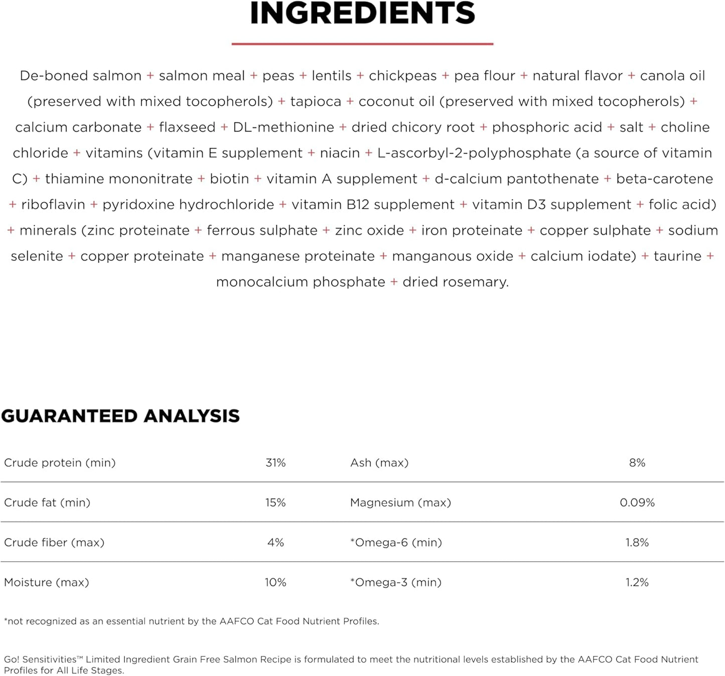 Go! Solutions Sensitivities Limited Ingredient, Grain-Free Dry Cat Food, Salmon Recipe for Sensitive Stomach, 3 lb Bag