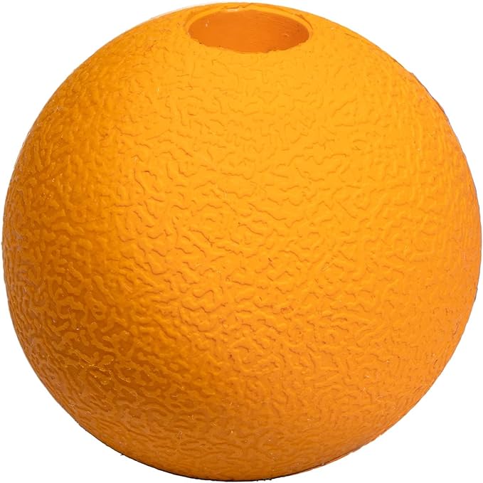 Amazon Basics Dog Toys, Interactive Fetch Rubber Balls, (Pack of 10), 2.5 inch, Multi-Color Blue/Orange