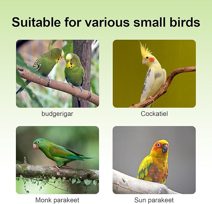 2PCS 140ml Bird Water Dispenser Automatic Drinking Bottles, Transparent Drinker Cages No Mess Suspended for Cockatiel Budgie Conure Lovebirds