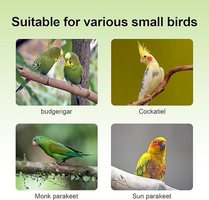 2PCS 140ml Bird Water Dispenser Automatic Drinking Bottles, Transparent Drinker Cages No Mess Suspended for Cockatiel Budgie Conure Lovebirds