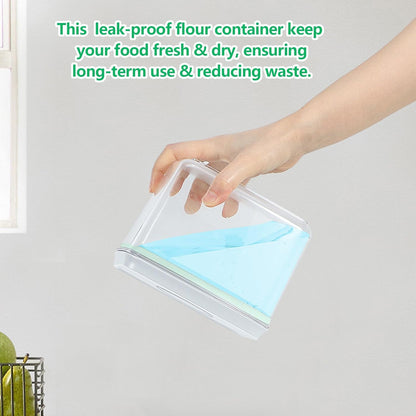 3 Pack Flour and Sugar Storage Containers with Pop-up Lid, 1.26Qt + 2.11Qt + 3.48Qt Food Storage Container for Rice, Spaghetti, Pasta, Nuts, Snack, Candy, Dog Treat, Kitchen Pantry Organization