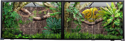OIIBO Extra Large Reptile Terrarium 72" x 24" x 24" Reptile Tank, Upgrade Splicable Tank Can Be Used as 2 Separate Habitats, Giant Terrarium with Double Front Sliding Doors