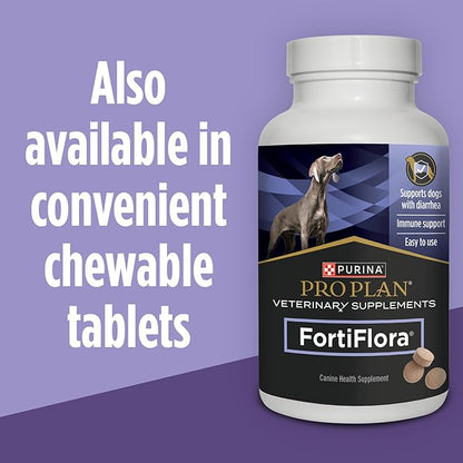 Purina Pro Plan Veterinary Supplements FortiFlora Dog Probiotic Supplement, Canine Nutritional Supplement - 30 ct. Box