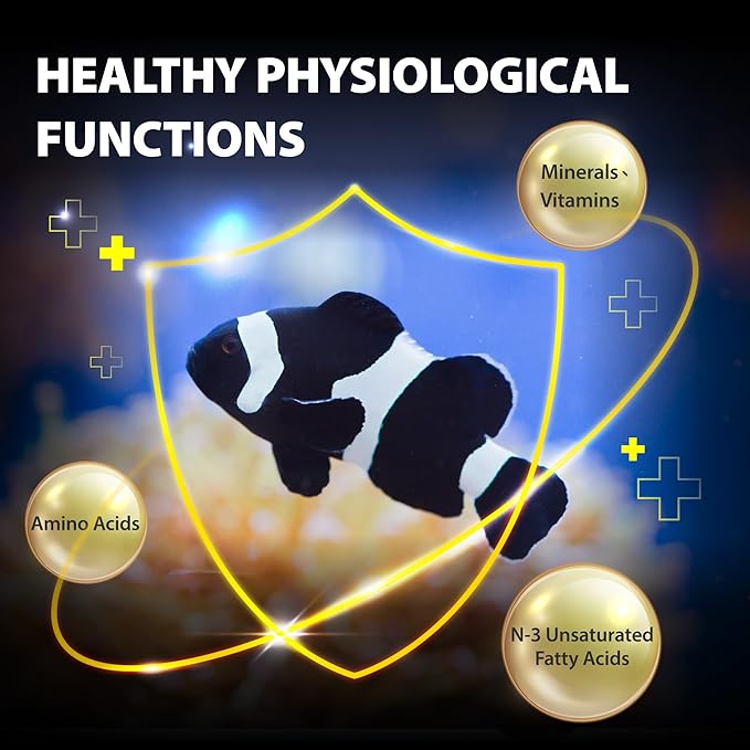 Purify Series for Marine Fish Food, Saltwater Fish Sinking Pellets, Suitable for Clown Fish, All Natural Ingredients, 2.65 oz (Pack of 1)