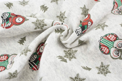 Lanyarco Cute Owl Christmas Tree Xmas Cotton Pet Dog Pajamas Jumpshit for Medium Dogs, Large Grey Back Length 20"