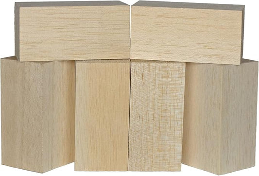 Super Bird Creations SB50017 Balsa Wood Blocks - Bird Toys for Parrots - Unfinished Bird Chew Blocks, Wooden Balsa Cubes Material for Crafting and Whitlling Carving - Small Bird Size, 2x2x4, 6 Pieces