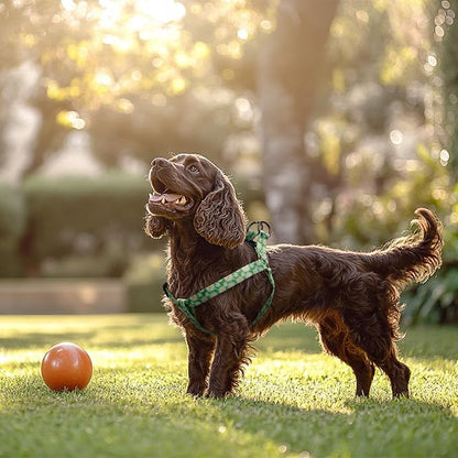 QQPETS Dog Harness Leash Set Adjustable Heavy Duty No Pull Halter Harnesses for Small Medium Large Breed Dogs Back Clip Anti-Twist Perfect for Walking