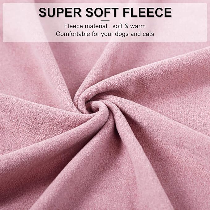 Dociote Dog Clothes for Small Dogs Fleece Puppy Sweaters - Girl Dog Clothes Cat Sweater Winter Sweatshirt Pet Puppy Pajamas for Small Dogs (Small, Pink)