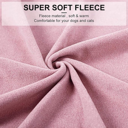 Dociote Dog Clothes for Small Dogs Fleece Puppy Sweaters - Girl Dog Clothes Cat Sweater Winter Sweatshirt Pet Puppy Pajamas for Small Dogs (Small, Pink)