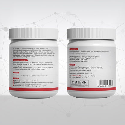 NOVEHA Pet Wipes - Formulated Pet Wipes - for Facial and Finger Folds, Underarms - 3" x 2" Size (450 Counts)