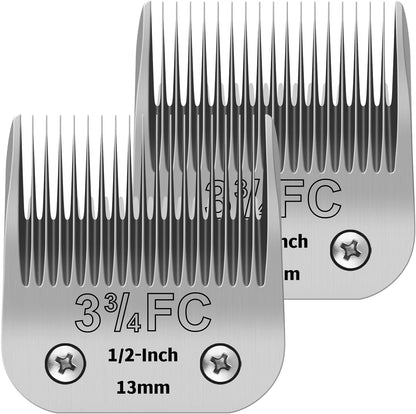 3-3/4FC Pet Dog Grooming Detachable Ceramic Blades,Compatible with Andis,Oster A5,Wahl KM10 Clippers,Cut Length 1/2"(13mm)-2 PCS