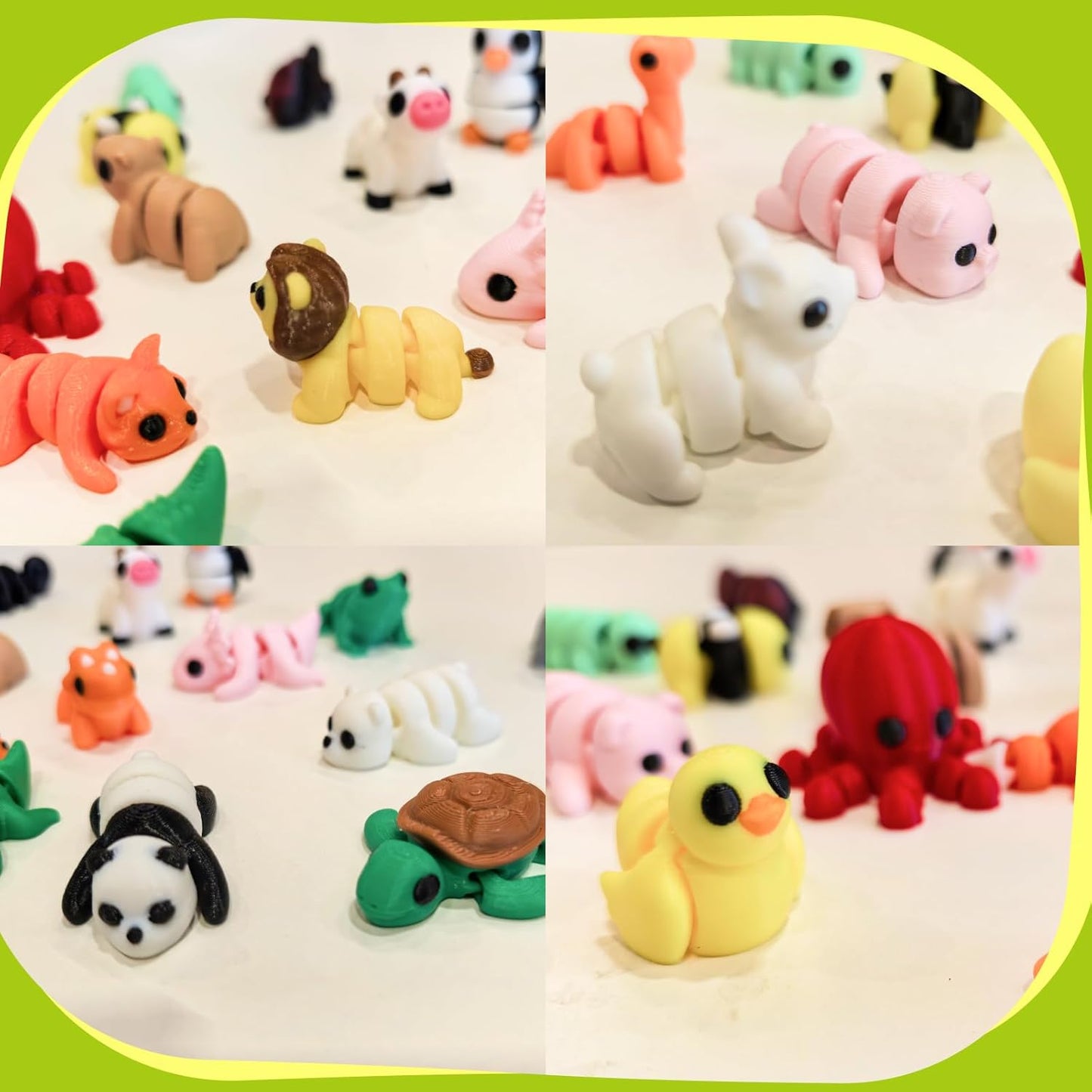 25pcs Mini Animals Figures, 3D Printed Animals and 3D Printed Fidget Toys, Desk Pets Animal Figurines Toys Bulk，Tiny 3D Printer Critters for Birthday Fillers,Teen Reward Gifts