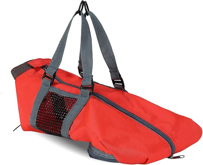 Cinf Cat Nail Clipping Cleaning Grooming Restraint Bag No Scratching Biting for Bathing Nail Trimming Injecting Examining(Pure Red,M)