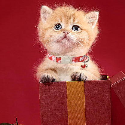 ARING PET 2 Pack Valentine's Day Cat Collars-Cute Heart Cat Collar Breakaway with Bell&Pendant, Adjustable Valentine Kitten Collars with Safety Buckle for Girl and Boy Cats