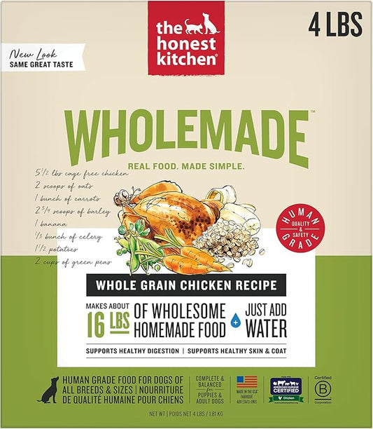The Honest Kitchen Wholemade™ Whole Grain Chicken Dog Food, 4 lb Box