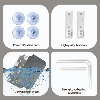 Cat Window Perch, Foldable Cat Window Hammock with Cute 3D Textured Flower Cover, Breathable Mesh Cover and Strong Suction Cups, Cordless Window Seat Bed for Indoor Cats (Grey, Medium)