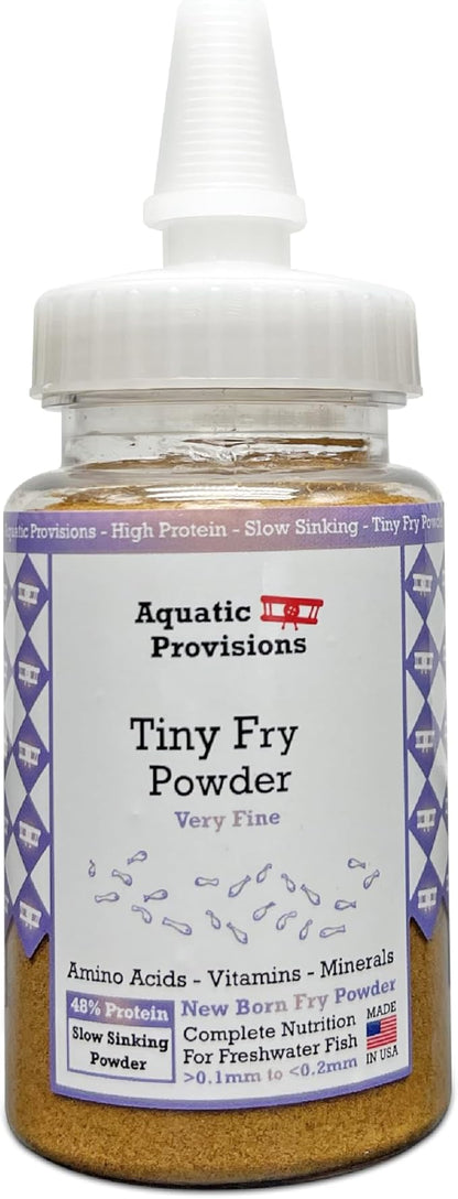 Tiny Fry Fish Food 1.76 oz, Fine Powder for Newborn Aquarium Fish