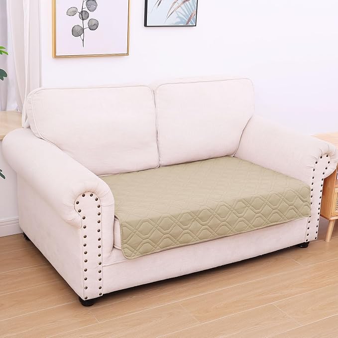 hyha Waterproof Dog Bed Blanket, Soft Pet Blankets, Waterproof Couch Cover for Dogs, Reversible Sofa Covers Washable for Furniture (30x53 Inch, Taupe/Beige)