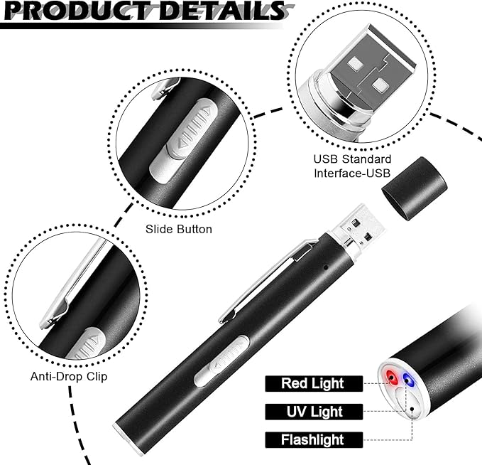 2 Pack Cat Toys Pointer Interactive Toys for Indoor Cats and Dogs, Pet Cat Catch Single Interactive Exercise Cat Training Tool with USB Rechargable