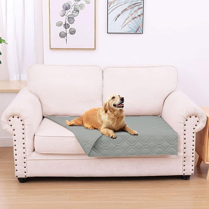 hyha Waterproof Dog Bed Blanket, Soft Pet Blankets, Waterproof Couch Cover for Dogs, Reversible Sofa Covers Washable for Furniture (30x53 Inch, Grey/Grey)