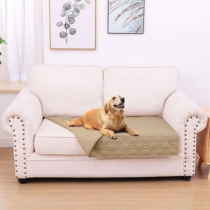 hyha Waterproof Dog Bed Blanket, Soft Pet Blankets, Waterproof Couch Cover for Dogs, Reversible Sofa Covers Washable for Furniture (30x53 Inch, Camel/Camel)