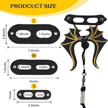 Bearded Dragon Leash and Harness Set,3 Size Adjustable Reptile Harness with Dinosaur Wings Safe Walking Accessories for Bearded Dragons,Lizards Small Reptiles Breathable and Escape Proof Design Black