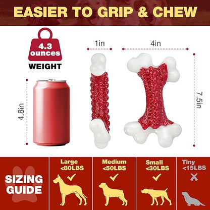Tough Dog Toys, Toys for Aggressive Chewers Large Breed, Chew Dogs, Bone Toy Nylon Dogs Almost Indestructible