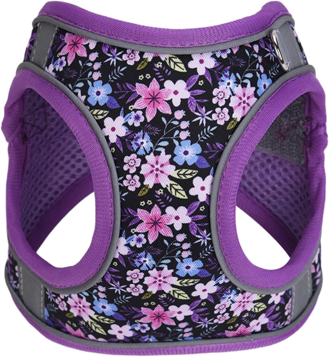 Step in Dog Harness No Pull Flower Adjustable Soft Mesh Padded Reflective Pet Vest Harness and Leash Set for Small Medium Dogs