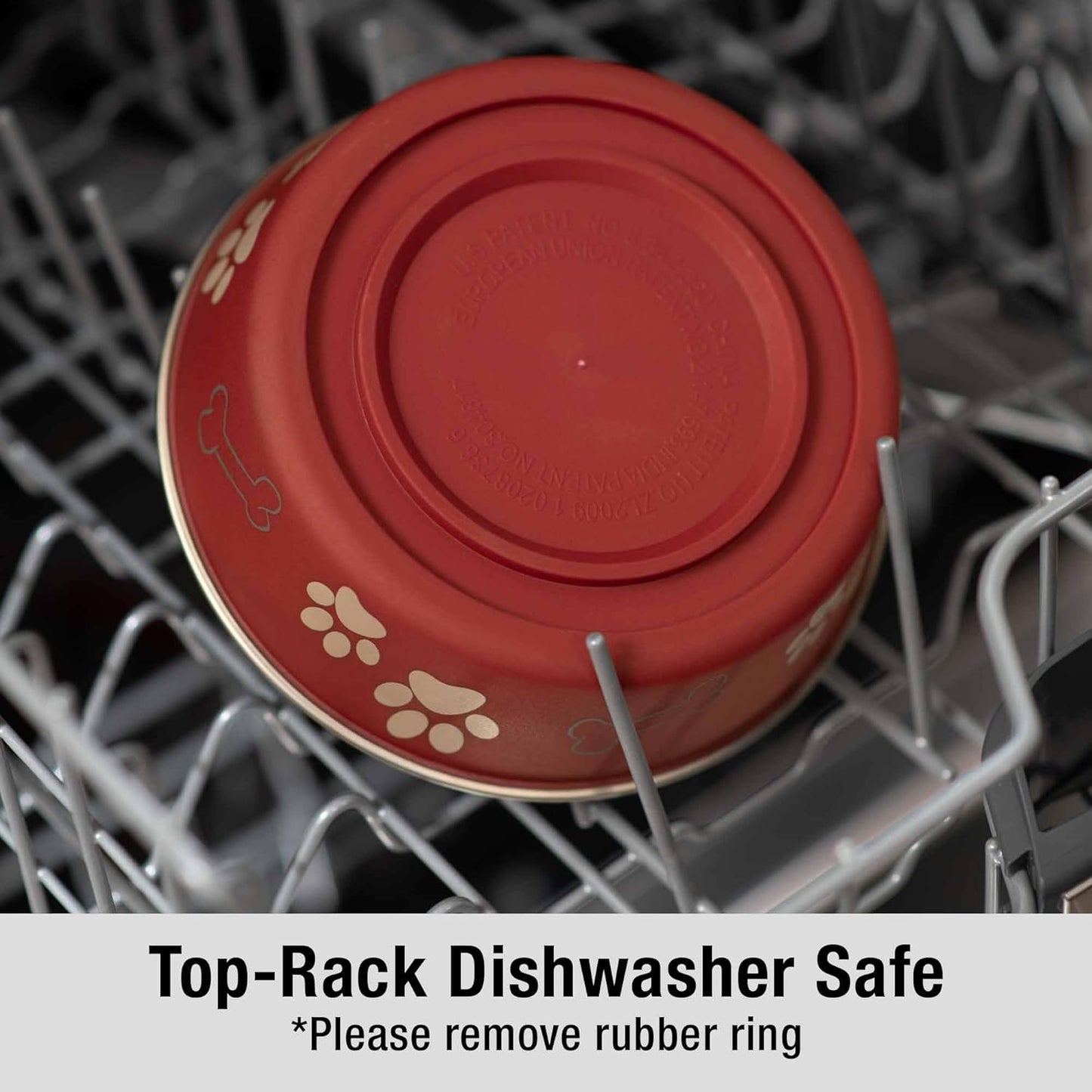 Loving Pets Bella Dog Bowls- Stainless Steel Dog & Cat Bowls - Spill Proof Dog Food Bowl, Cat Bowl, Puppy Essentials & Pet Supplies Great for Home & Travel (Medium 20-35 lbs, Merlot)