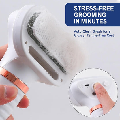 3-in-1 Pet Hair Dryer Brush for Dogs & Cats Portable, Dog Hair Blower & Slicker Brush Adjustable Temp (Low/Middle/High), Overheat Protection