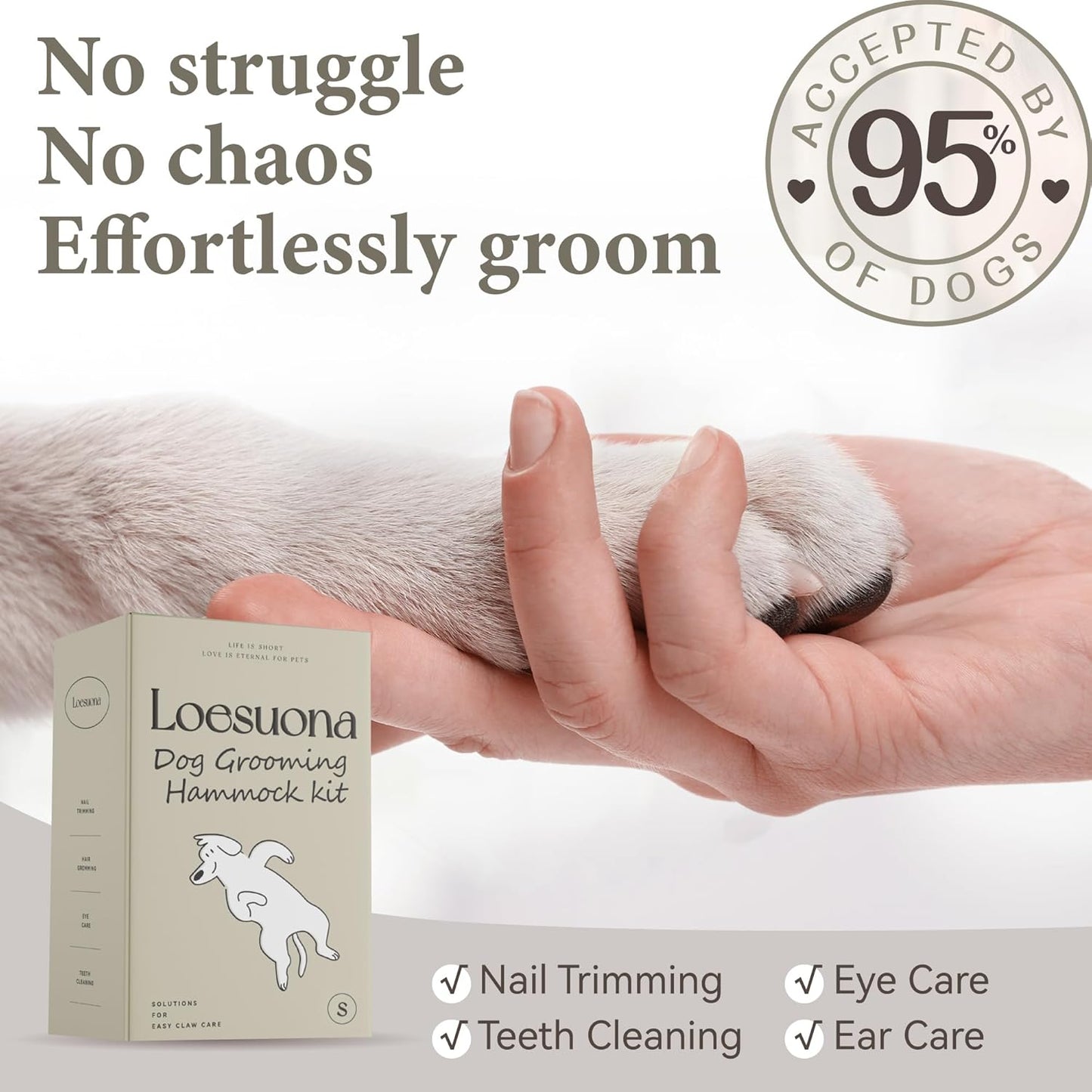 Dog Grooming Hammock – for Dogs Cat Grooming Hammock,Dog Sling for Nail Trimming with Dog Nail Clippers for Small Dogs,Dog Hammock for Nail Trim,Dog Hanging Harness for Nail Trimming