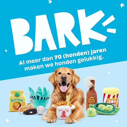 Barkbox Dog Toy 2 in 1 Interactive, Plush Exterior Material & Squeaker, Tearable Dog Toy with Squeaky Ball Inside, Ideal for Toy Destroyers - Andi's Dumpling, Small