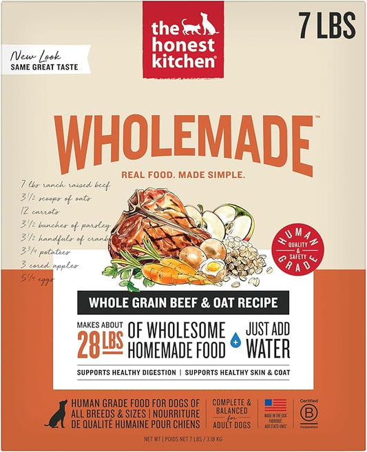 The Honest Kitchen Wholemade™ Whole Grain Beef & Oat Dog Food, 7 lb Box