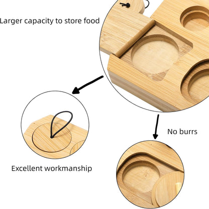 6-in-1 Natural Wooden Guinea Pig Toys, Rabbit Enrichment Toys for Small Animals, Hamster, Chinchilla, Rat, Snuffle Puzzle Feeder with Hide Treats, Interactive Mental Stimulation Exercise Game
