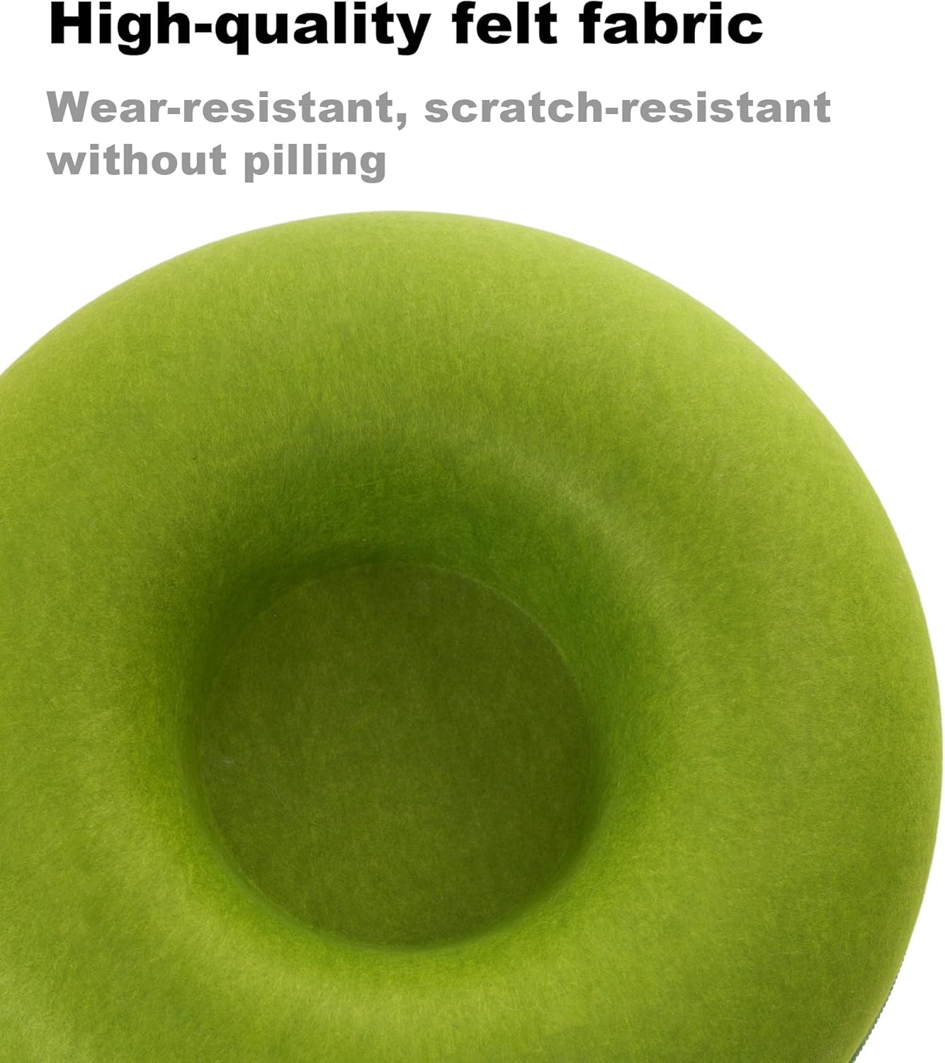 Large Cat Tunnel Bed for Indoor Cats with 3 Toys, Scratch Resistant Donut Cat Bed, Up to 30 Lbs (L 24x24x11, Green)