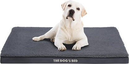 The Dog’s Bed Orthopedic Dog Bed, XL Grey Plush, Waterproof, Supportive Dog Bed with Washable Replaceable Covers