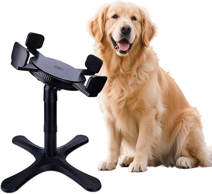 Elevated Adjustable Dog Bowl Feeding Stand, 3 Heights and Tiled Ajudst, Compatible with Moost Feeding Bowls, Great for Medium Large Dogs(No Bowl Included)(1 Pack)