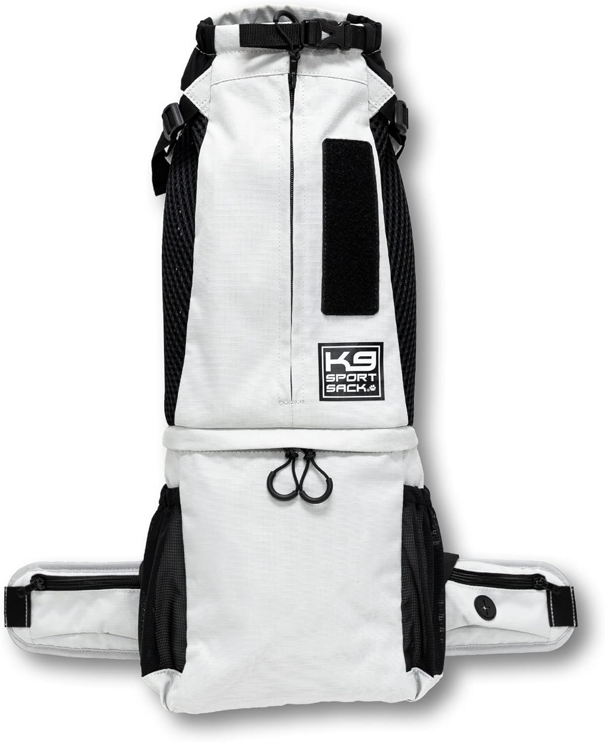 K9 Sport Sack Knavigate - X-Small, Lunar Rock - Ideal for Dogs with 9-12” Back Length - Adjustable, Backpack-Style Carrier with Internal Frame & Padded Hip Belt