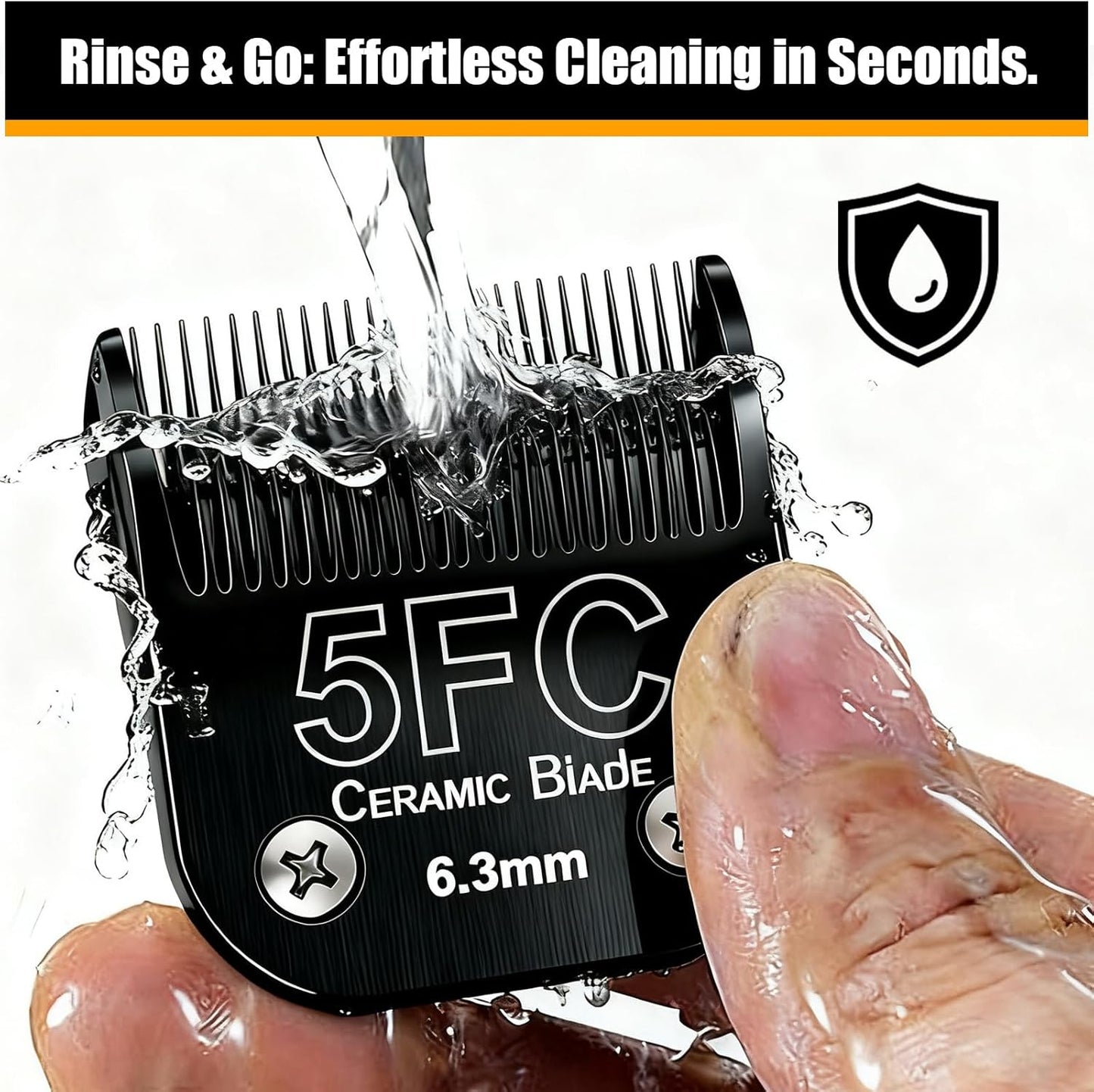 Dog Grooming Clipper Blades Replacement Compatible with Andis Dog Clippers,Most OsterA5, Wahl KM Series Pet Clippers (Black(3FC+4FC+5FC+7FC))