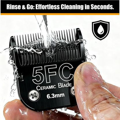 Dog Grooming Clipper Blades Replacement Compatible with Andis Dog Clippers,Most OsterA5, Wahl KM Series Pet Clippers (Black(3FC+4FC+5FC+7FC))