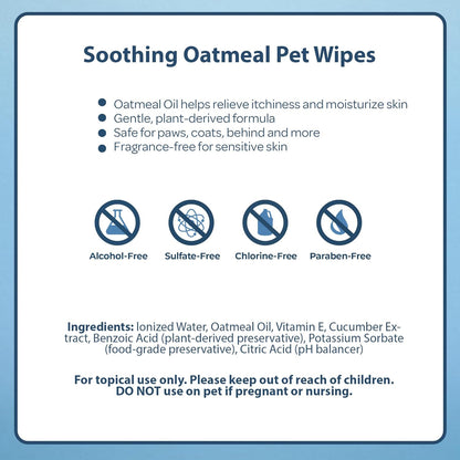 Best Pet Supplies Pet Grooming Wipes for Dogs & Cats,Deodorizer for Coats & Dry, Itchy, or Sensitive Skin, Clean Ears, Paws, Body, & Butt - Soothing Oatmeal, 400 Count